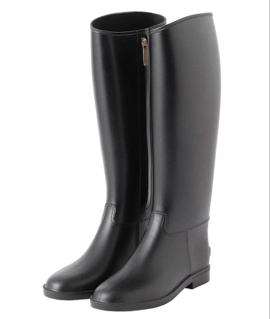 未使用級☆マッキントッシュフィロソフィー ロングレインブーツ S 22.5 黒