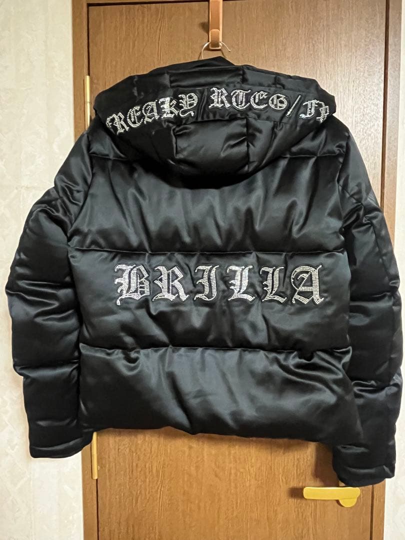 RTEG ブラックパデッドジャケット フード付き