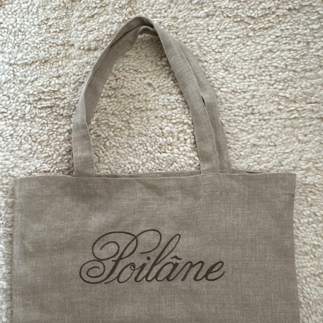 Poilane ポワラーヌ 刺繍入 リネン バッグ