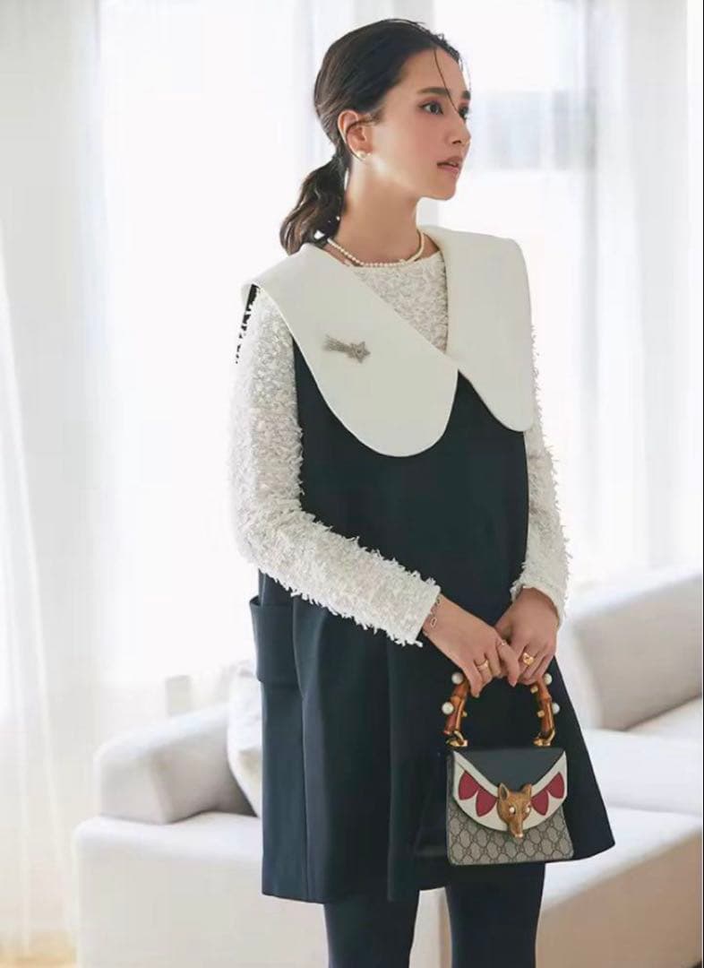 SEVEN TEN ビッグカラージレ ブラック Sサイズ