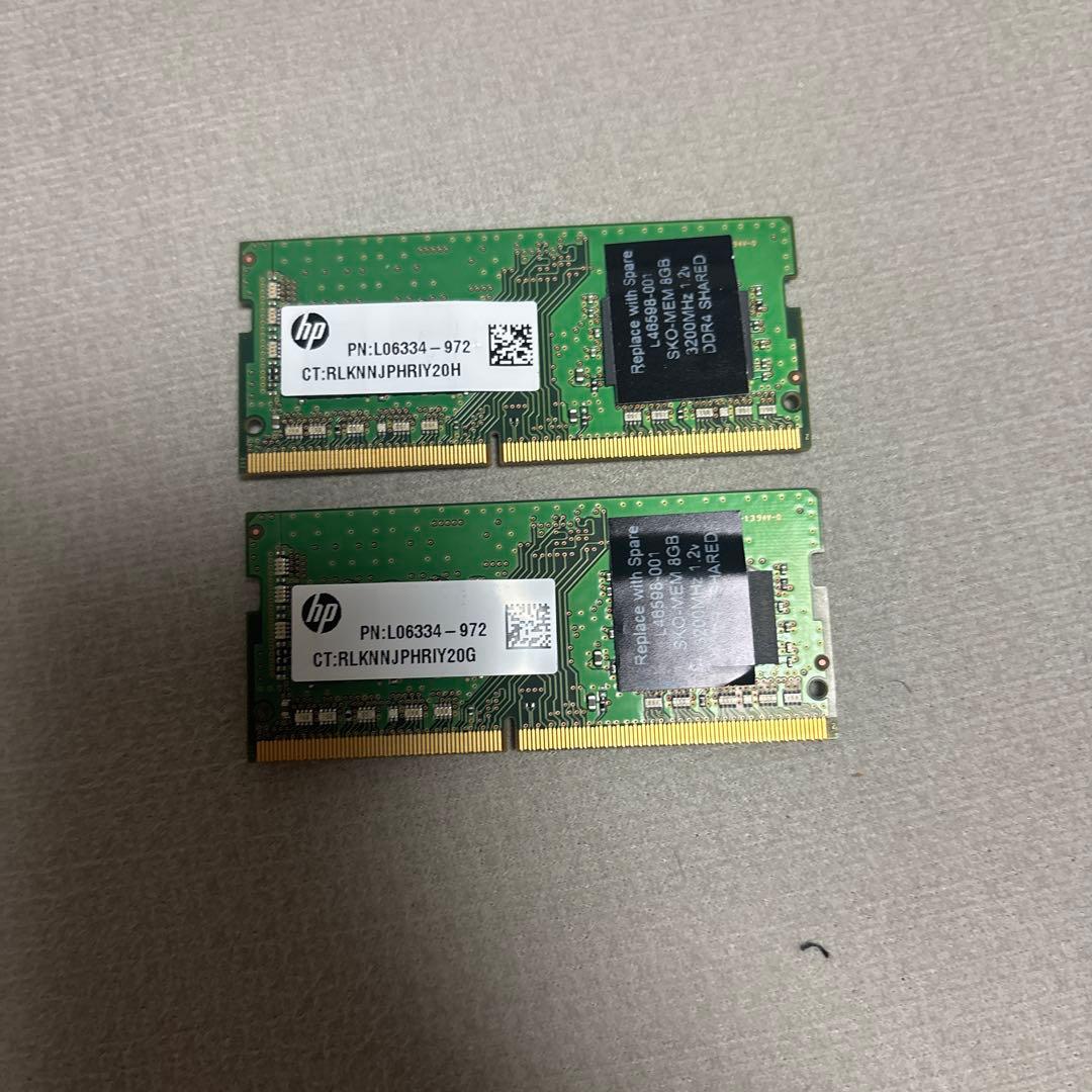 Samsung 8GB DDR4 3200MHz メモリ 2枚