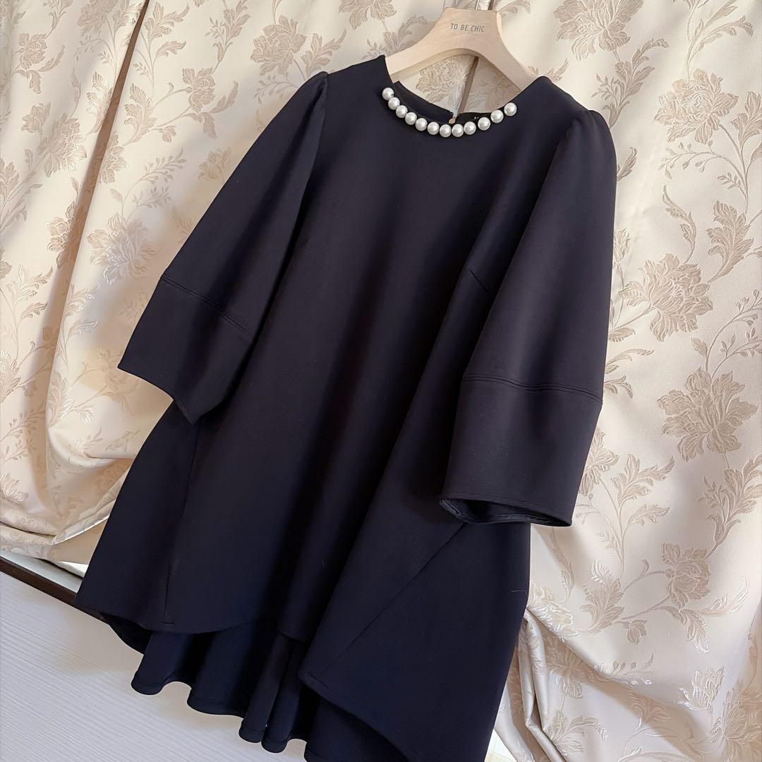美品 大きいサイズ ローズティアラ パール リボン チュニック