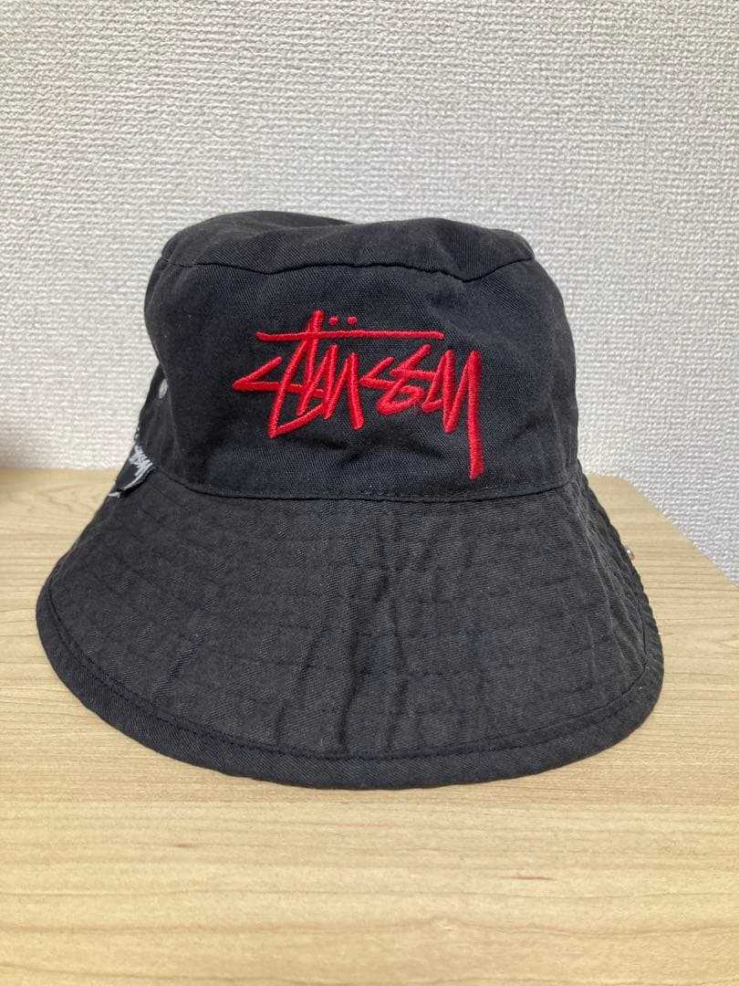 黒タグ old stussy バケットハット