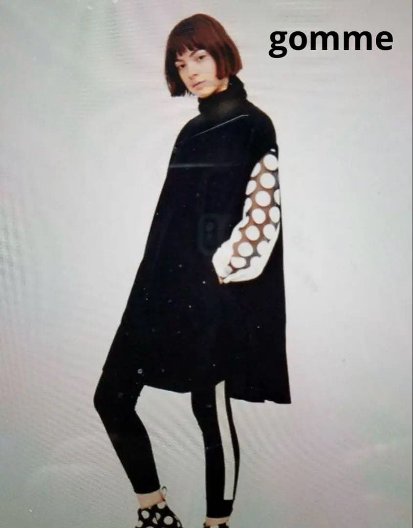 試着のみ　GOMME★ニットメルトン★ハイネックワンピ