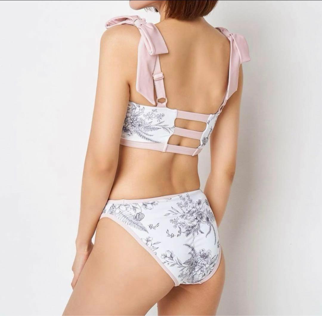 【COCO】Darich ショルダーリボンコルセットビキニ PNK