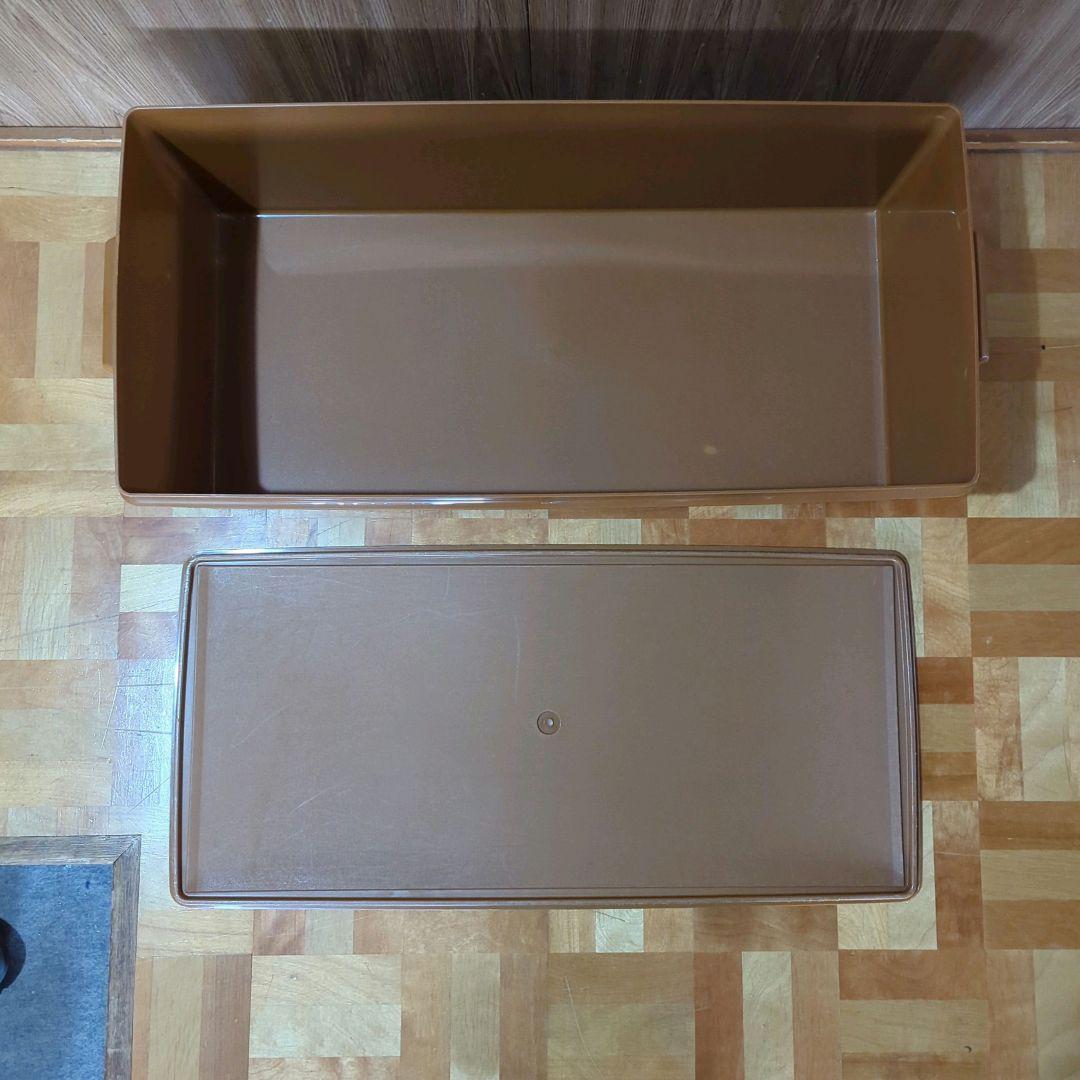 moumouタッパーウエア ディープロングスーパーケース ブラウン 5個セ