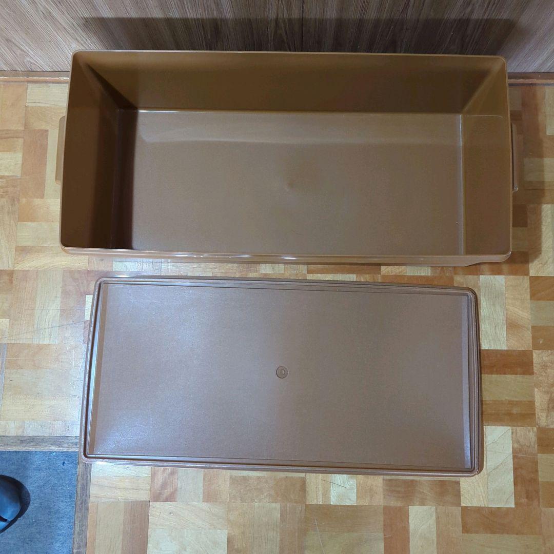 moumouタッパーウエア ディープロングスーパーケース ブラウン 5個セ