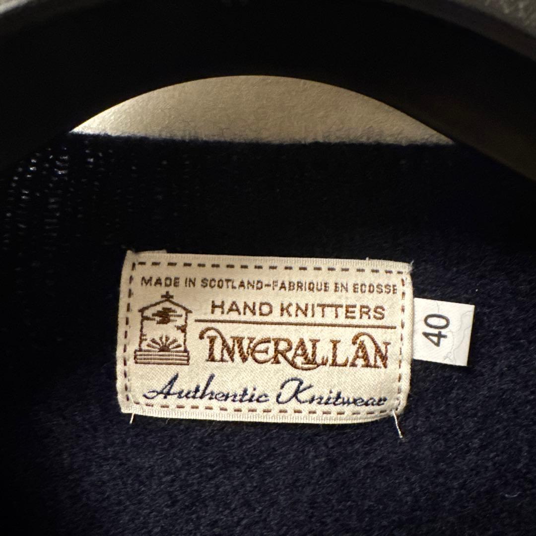 インバーアラン　シェットランドセーター　ネイビー　サイズ40