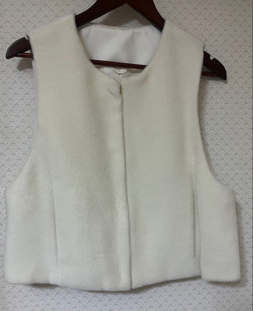 【ANAYI】 SA VILLE / SA VIE アルパカシャギーショートジレ