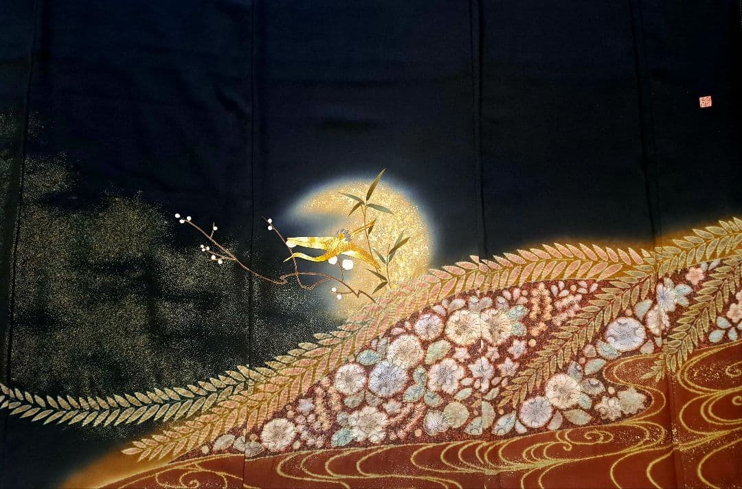 新品未使用❇️作家もの辻ケ花黒留袖　 未使用辻ケ花袋帯　５つ紋　フルセット