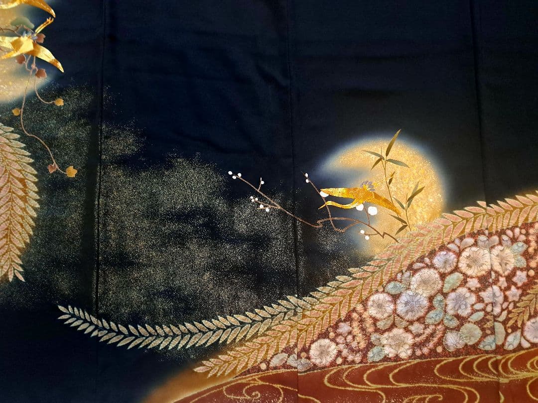 新品未使用❇️作家もの辻ケ花黒留袖　 未使用辻ケ花袋帯　５つ紋　フルセット