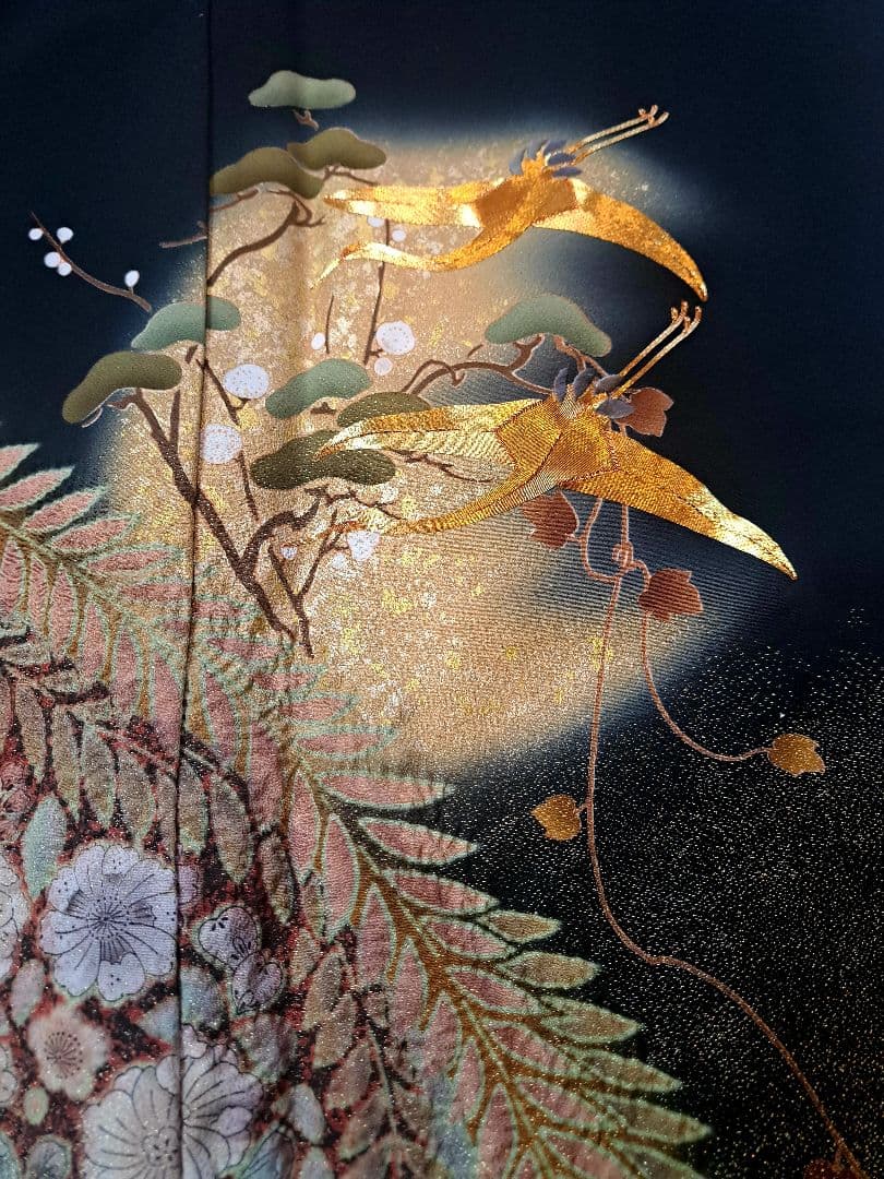 新品未使用❇️作家もの辻ケ花黒留袖　 未使用辻ケ花袋帯　５つ紋　フルセット