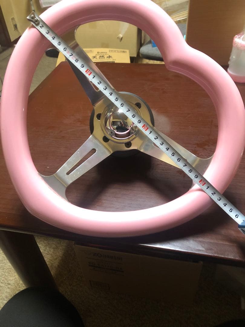 最終値下げ！当時物 ハート型ピンクステアリング ボス付き