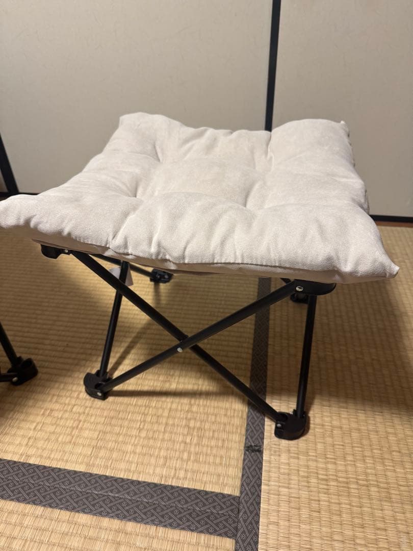 ニトリ　バタフライチェア　ワイド　折りたたみスツール　オットマン　セット