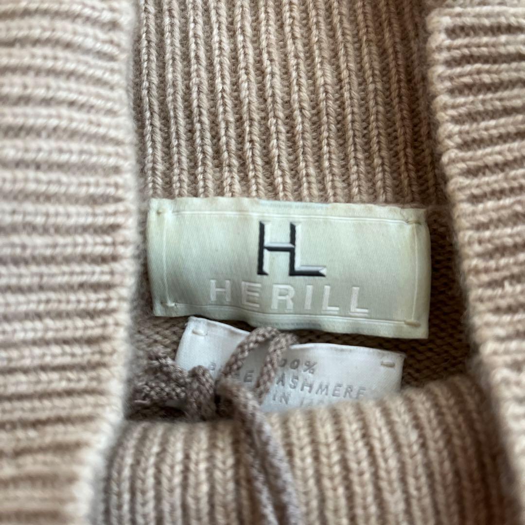 HERILL ヘリル ゴールデンキャッシュカシミヤタートルネックニット　サイズ3