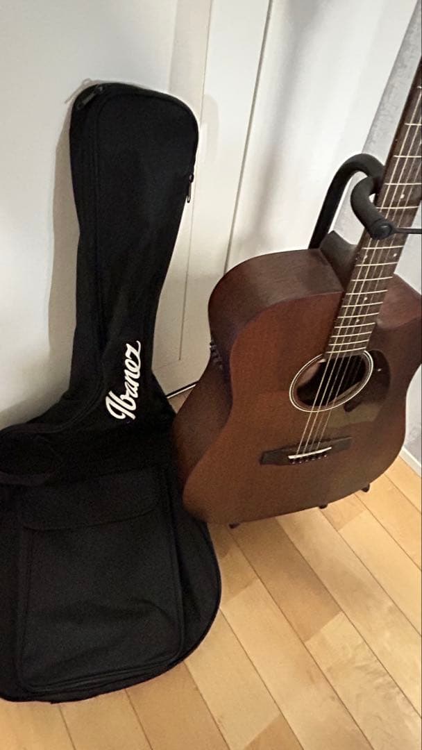 Ibanez アコースティックギター ブラウン ギターケース付き