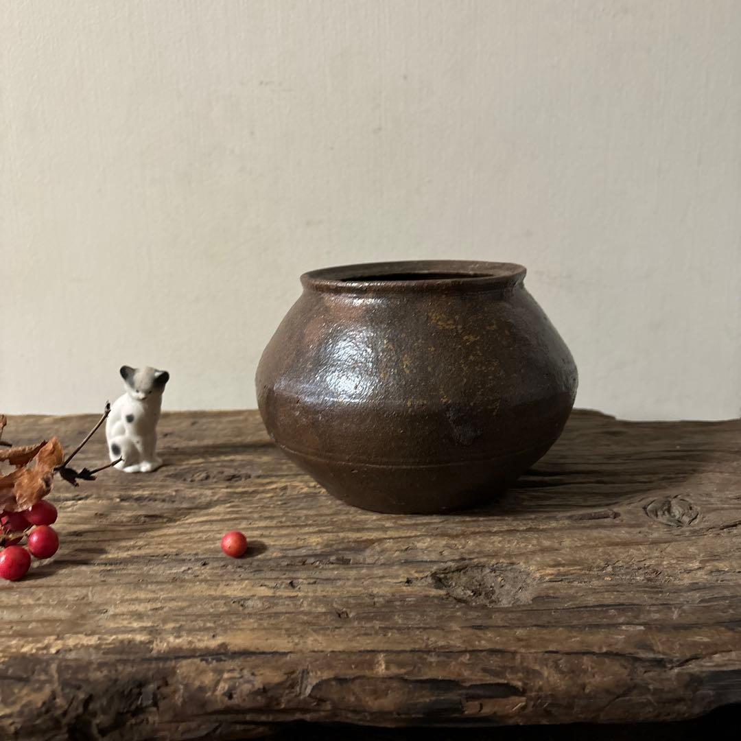 李朝　壺　オンギ 韓国アンティーク　その23検：骨董アンティーク.花器.白洲正子