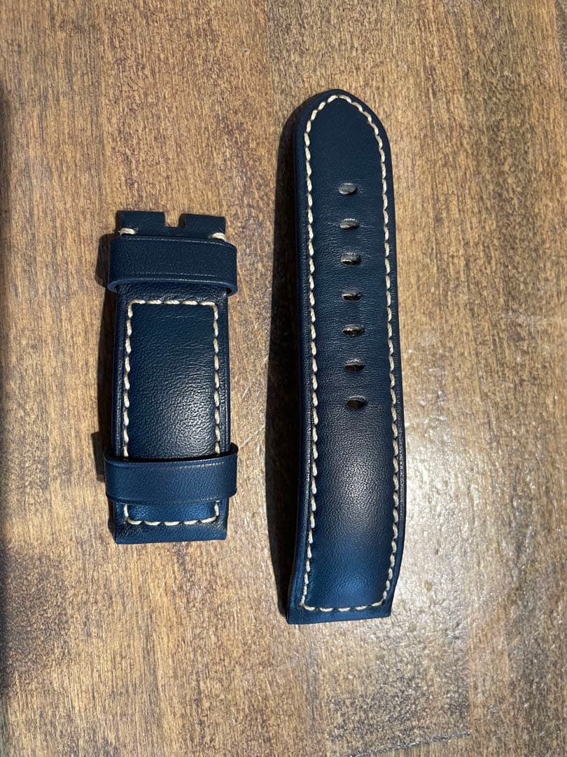 パネライ✴︎レザーベルト青カーフ