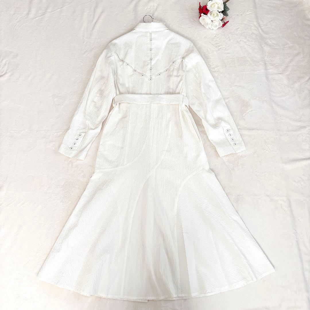 AKIRANAKA アキラナカ ロングシャツワンピース 白 日本製 2 M 美品
