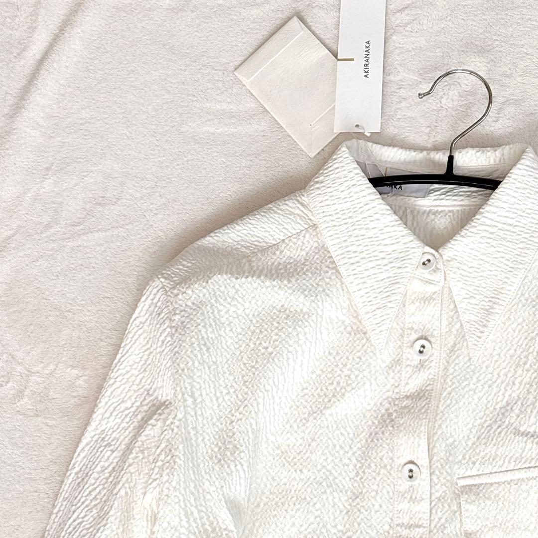 AKIRANAKA アキラナカ ロングシャツワンピース 白 日本製 2 M 美品