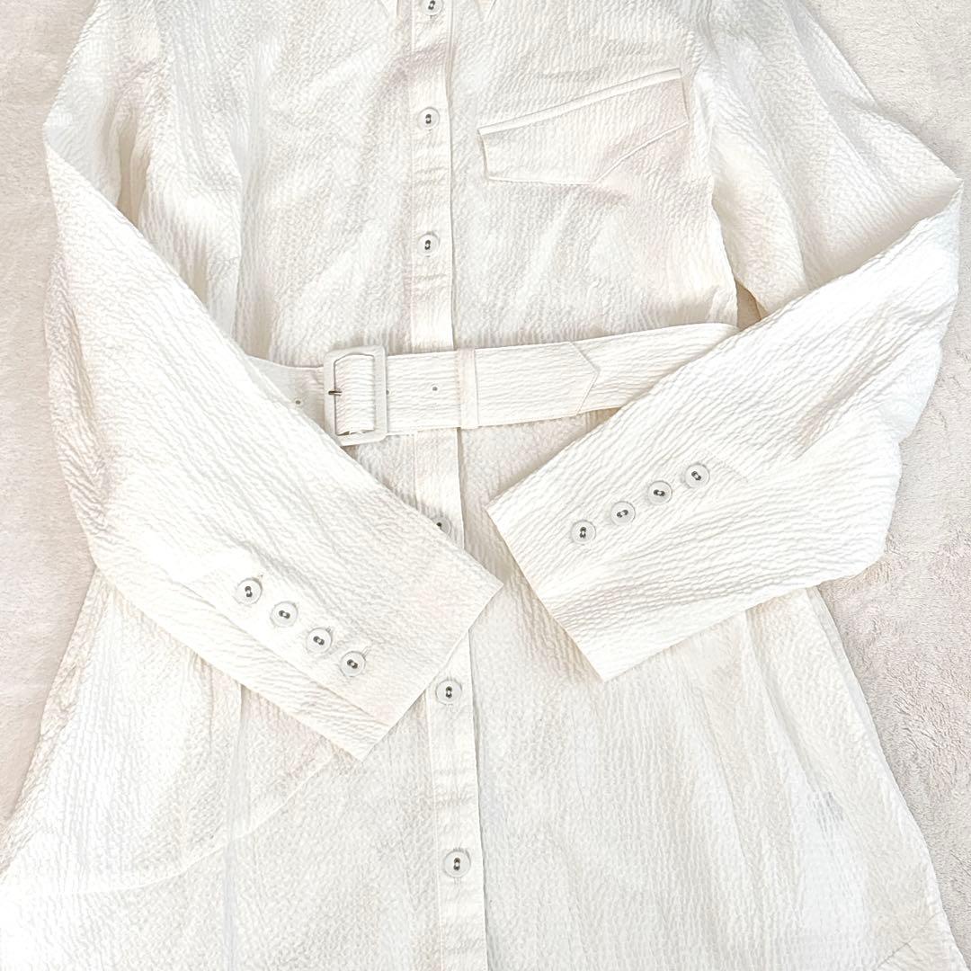 AKIRANAKA アキラナカ ロングシャツワンピース 白 日本製 2 M 美品