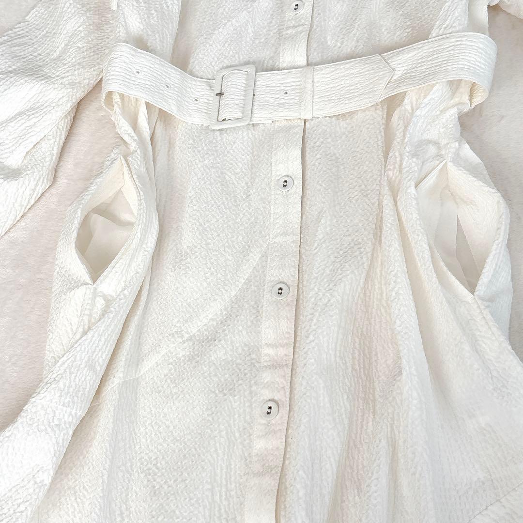 AKIRANAKA アキラナカ ロングシャツワンピース 白 日本製 2 M 美品