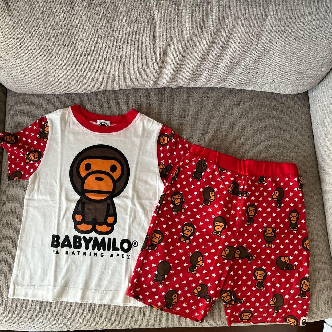 【美品】BAPEKIDS 半袖Tシャツとショートパンツセット　110cm正規品