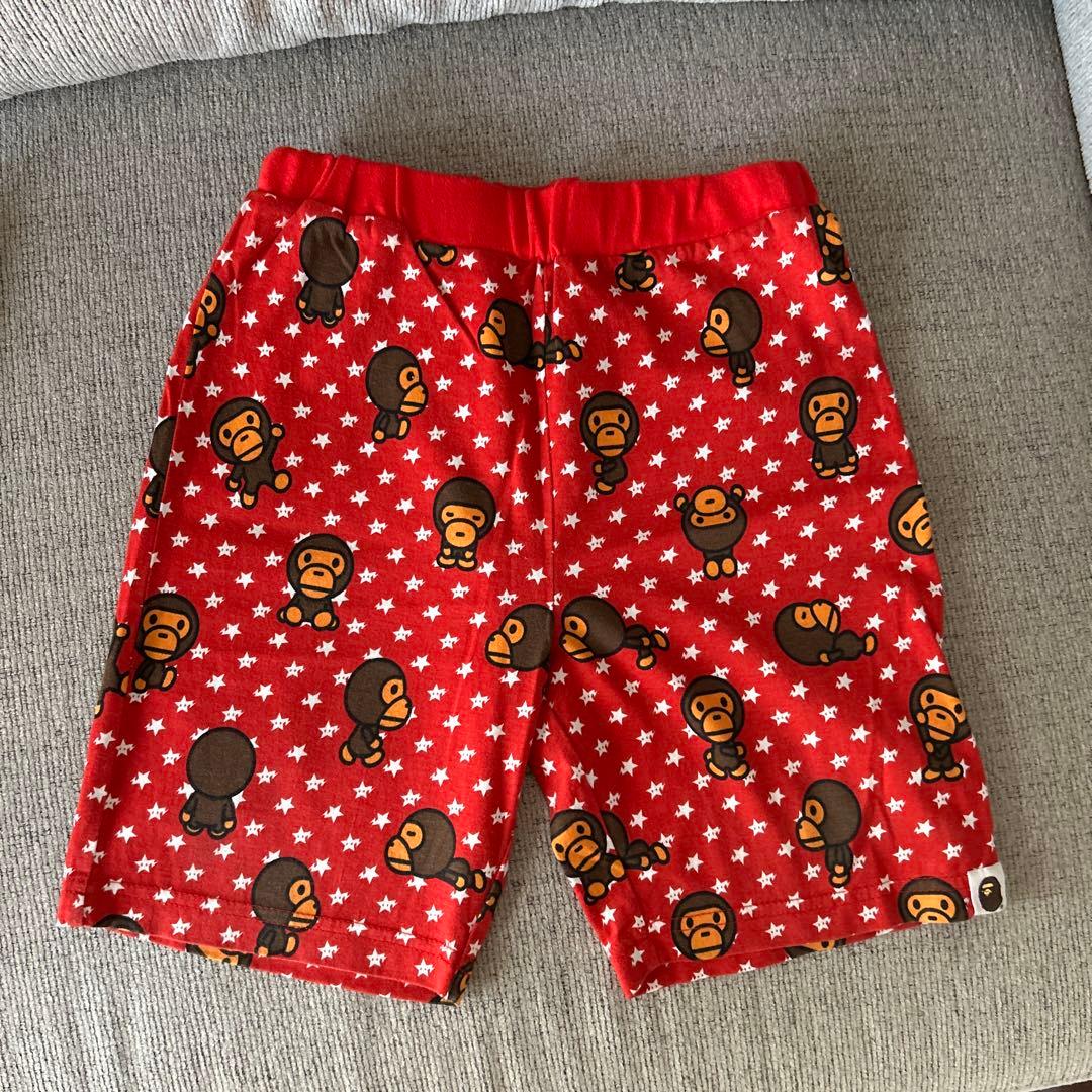 【美品】BAPEKIDS 半袖Tシャツとショートパンツセット　110cm正規品