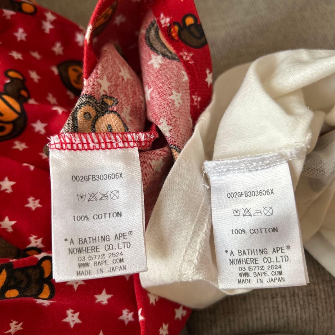 【美品】BAPEKIDS 半袖Tシャツとショートパンツセット　110cm正規品