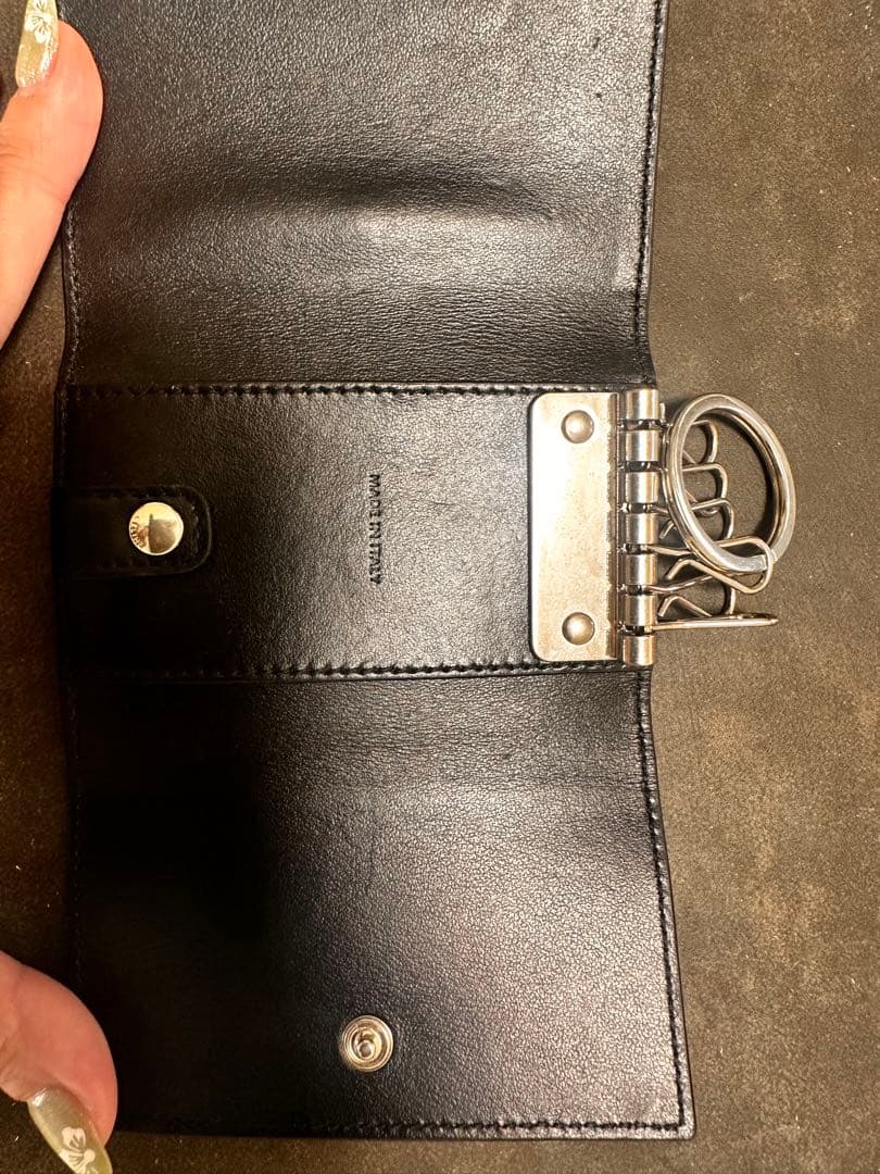 CELINE ブラックレザーキーケース