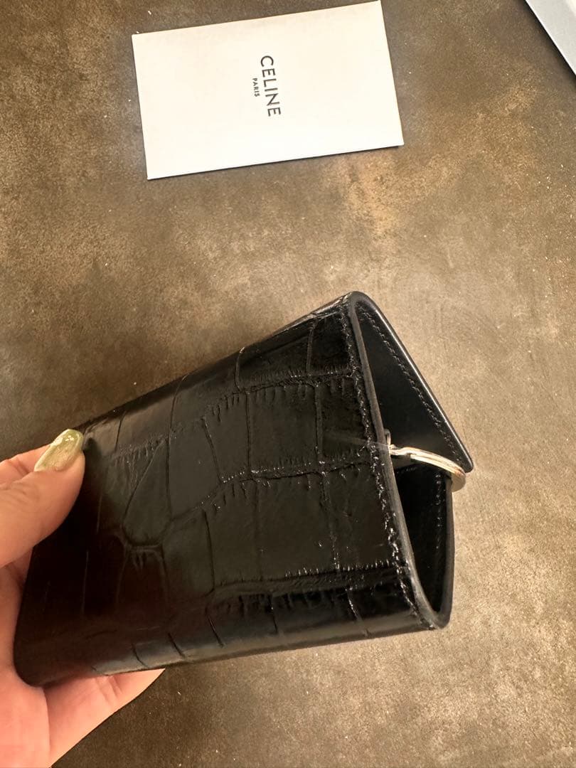 CELINE ブラックレザーキーケース