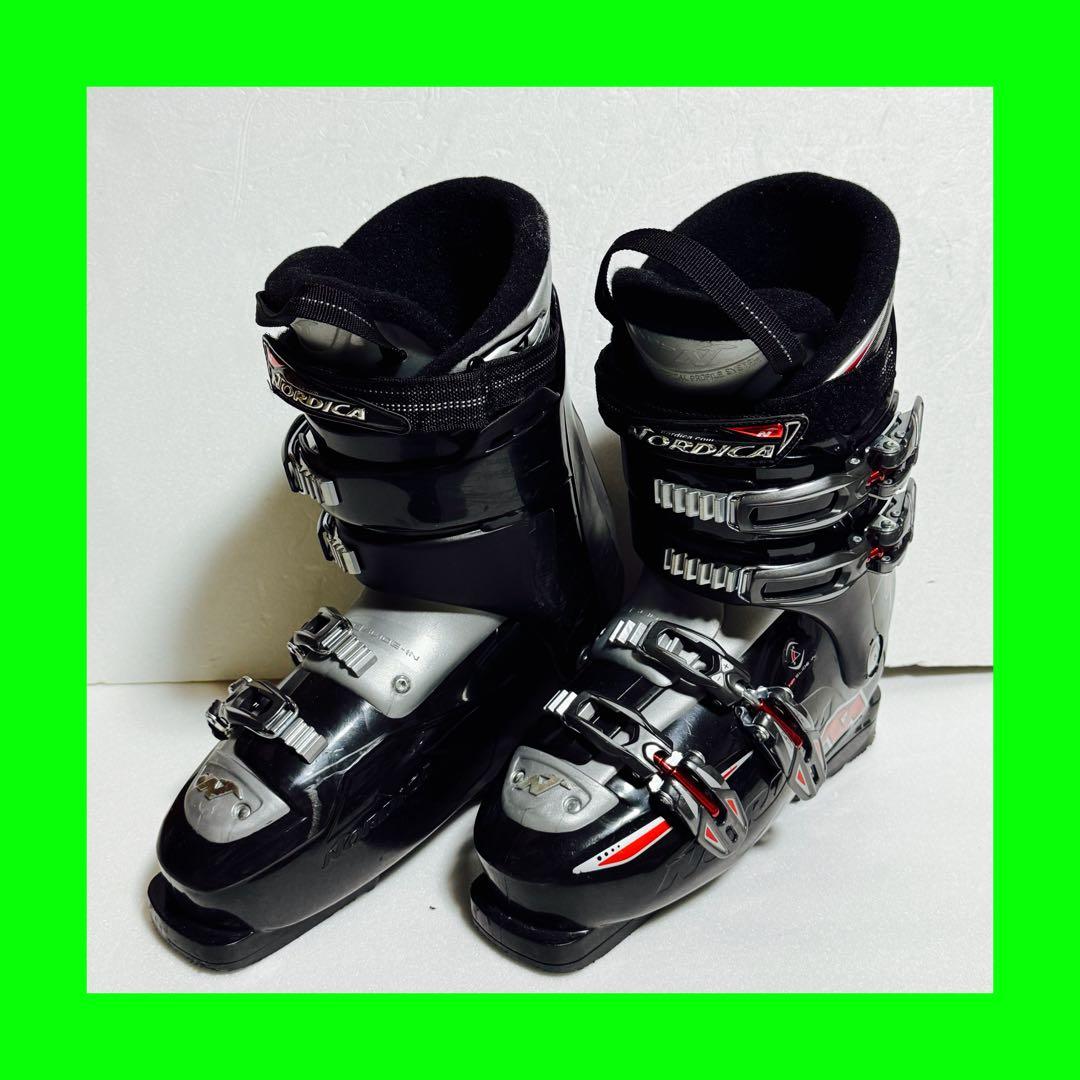 26cm-26.5cmNordica 男性用スキーブーツ 黒 初心者　格安特価