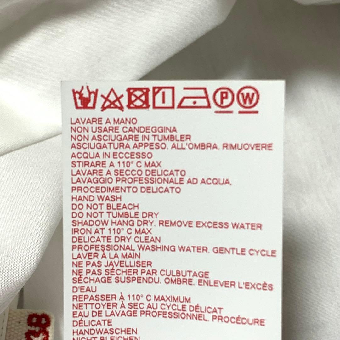 MARNI フリルブラウス シャツ ロゴ刺繍【38】2WAYカラー