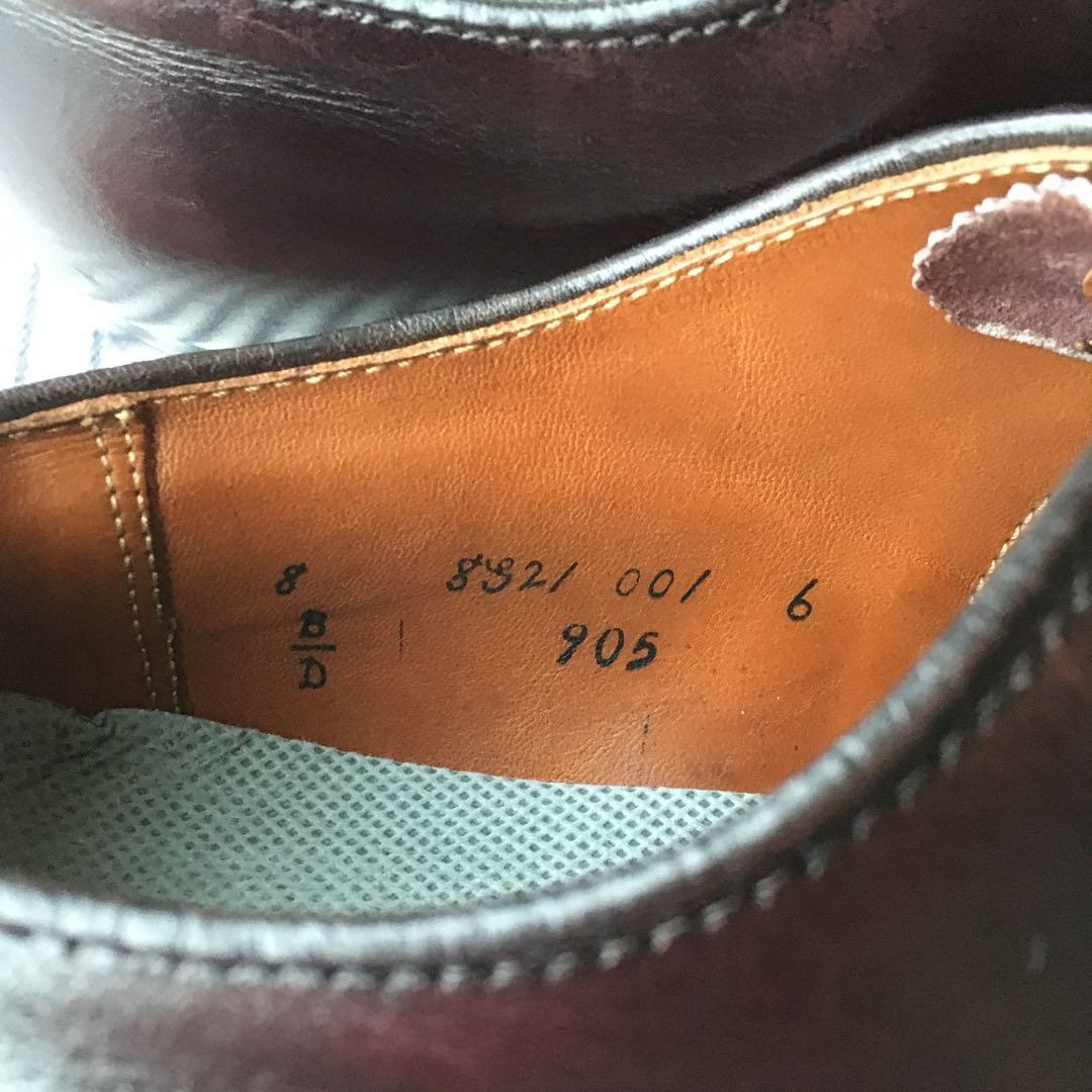 オールデン パンチドキャップトゥ 8 バーガンディー