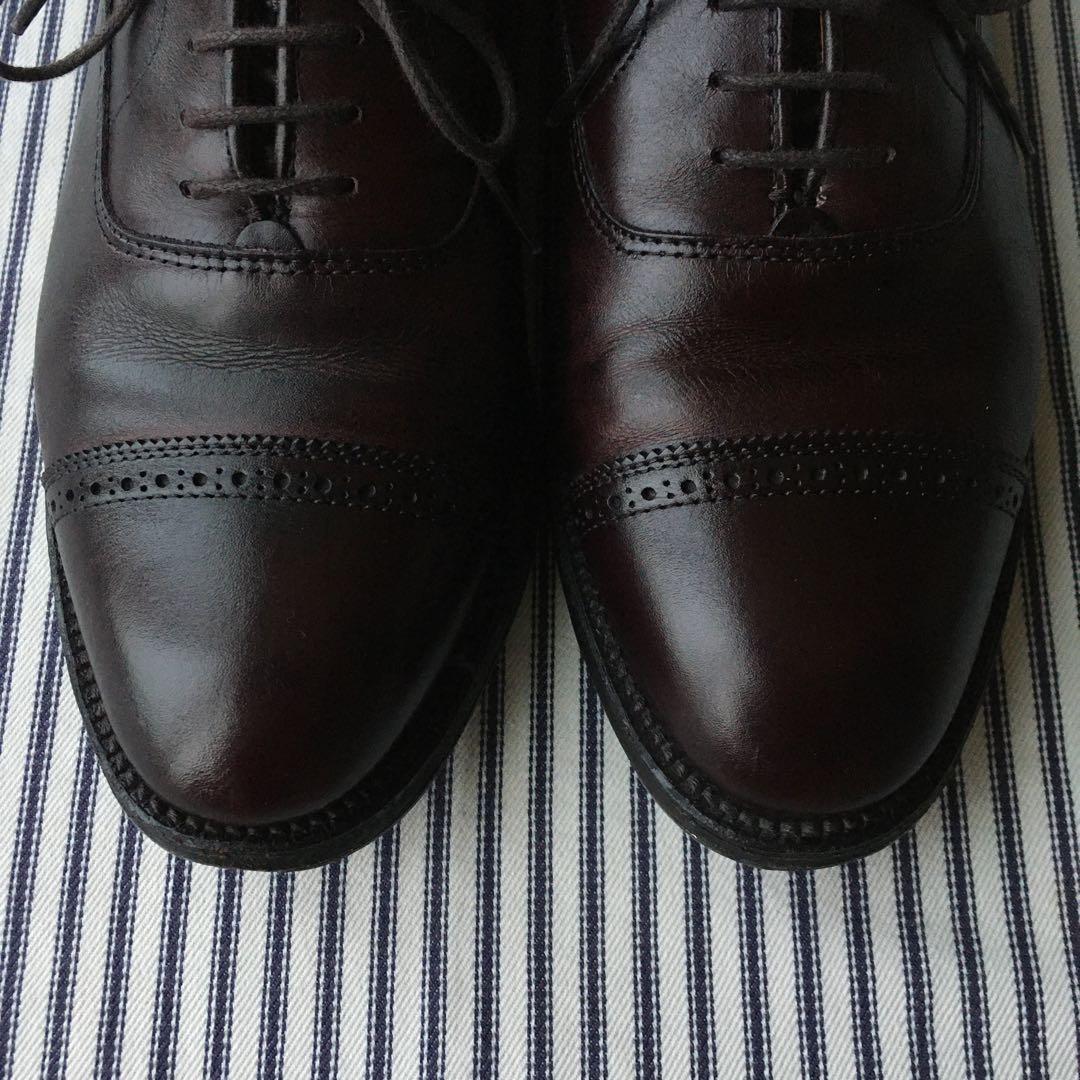 オールデン パンチドキャップトゥ 8 バーガンディー