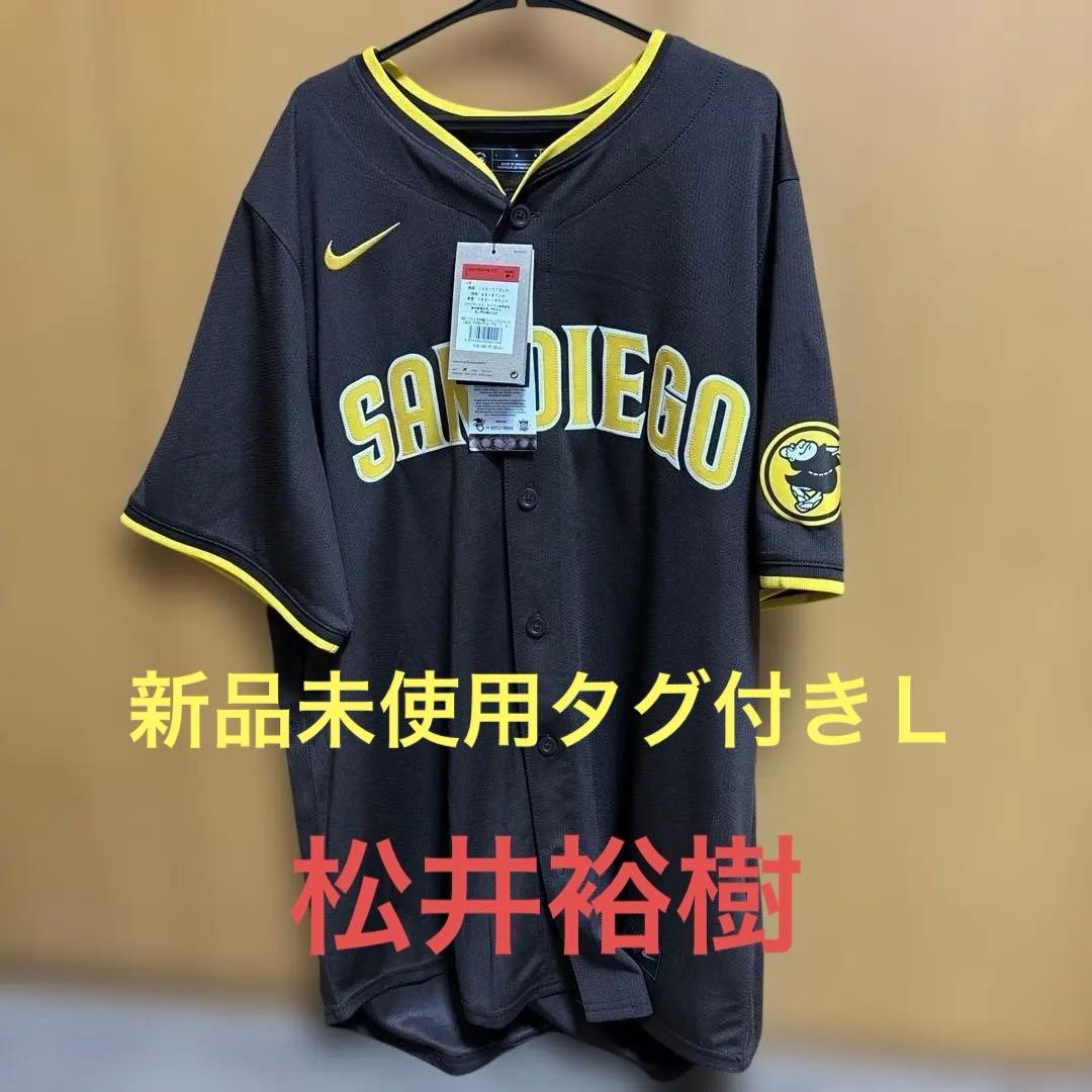 新品[パドレス ] 定価28000円松井裕樹レプリカタグ付き　ユニフォーム L