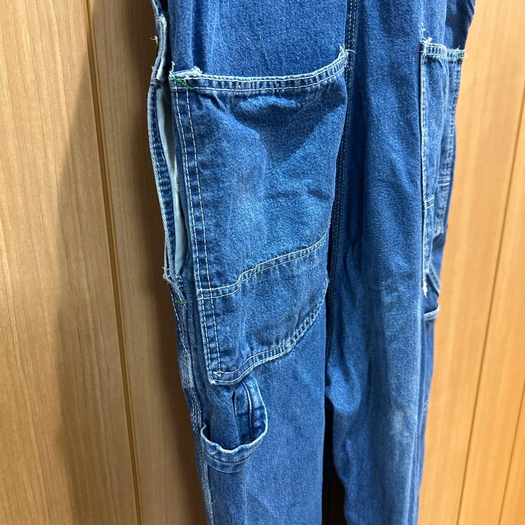 60〜70s ＵＳＡ製BIG SMITH デニムオーバーオール ＬＬサイズ
