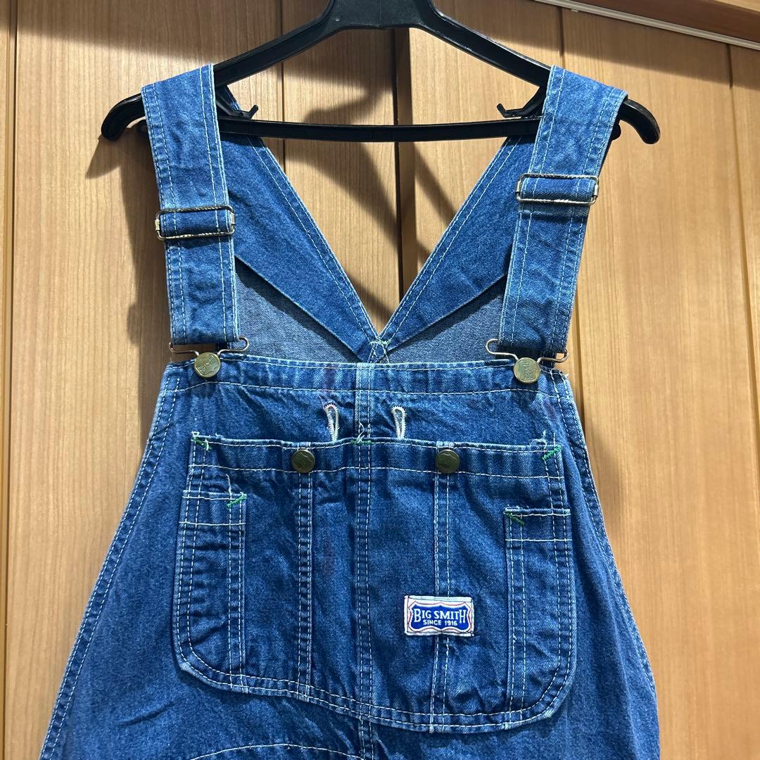 60〜70s ＵＳＡ製BIG SMITH デニムオーバーオール ＬＬサイズ