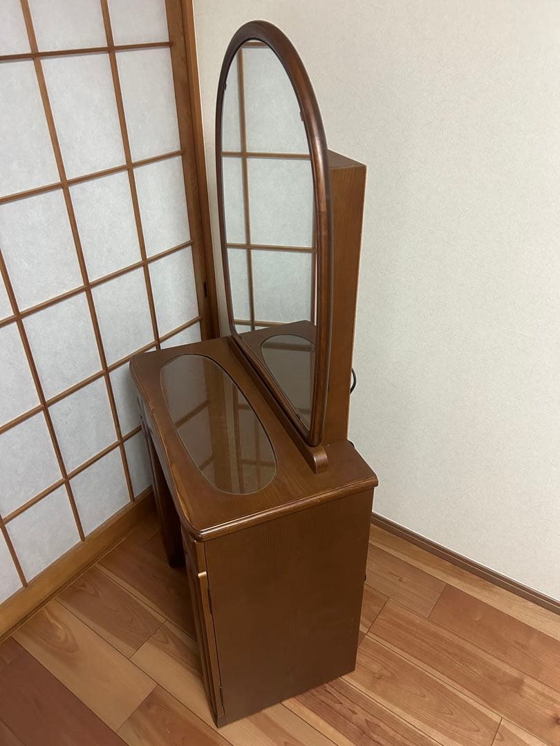 puuu! yumemiruドレッサーショコラ 一面鏡【①ドレッサー本体】