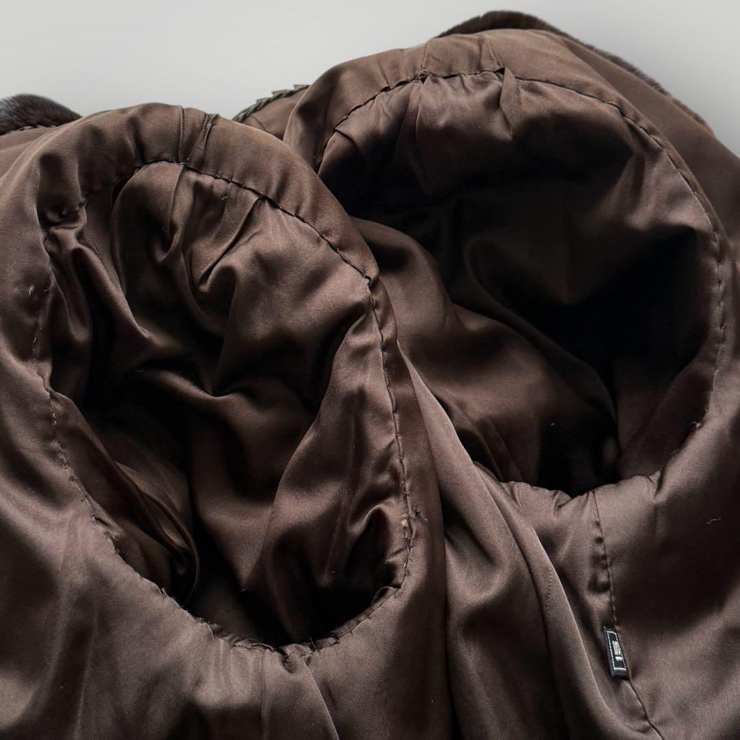 毛皮☆サガミンク MINK ファーコート なめし柔らか◎ 毛艶◎ ふかふか 茶系