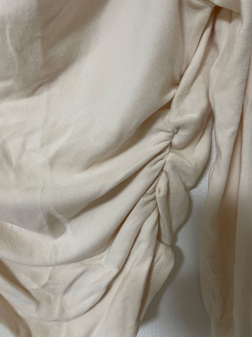 polaura アシンメトリードレープロングスリーブトップス　アイボリー