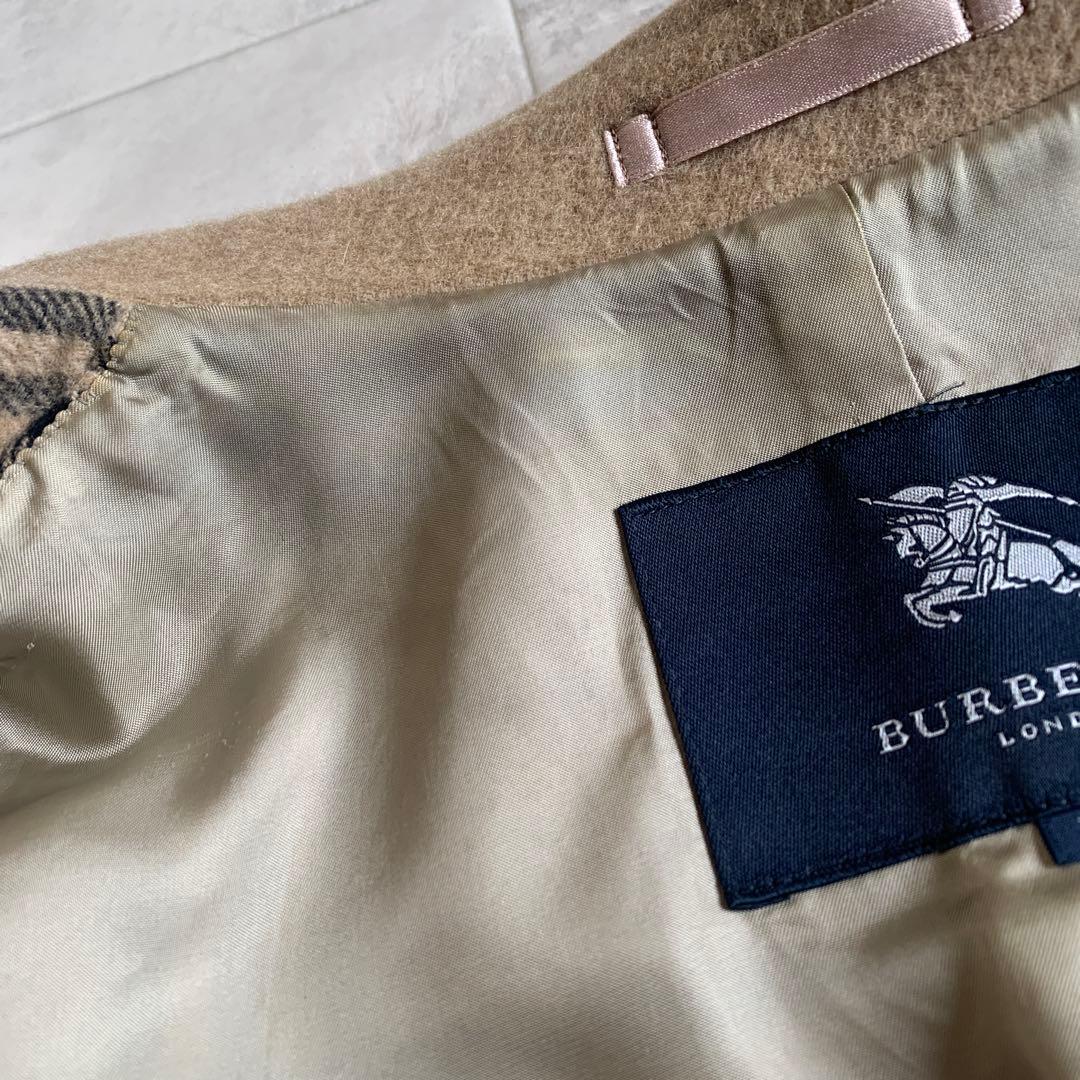 バーバリーロンドン 大きいサイズ 15 カシミヤ混 ダブルフェイス リバーコート