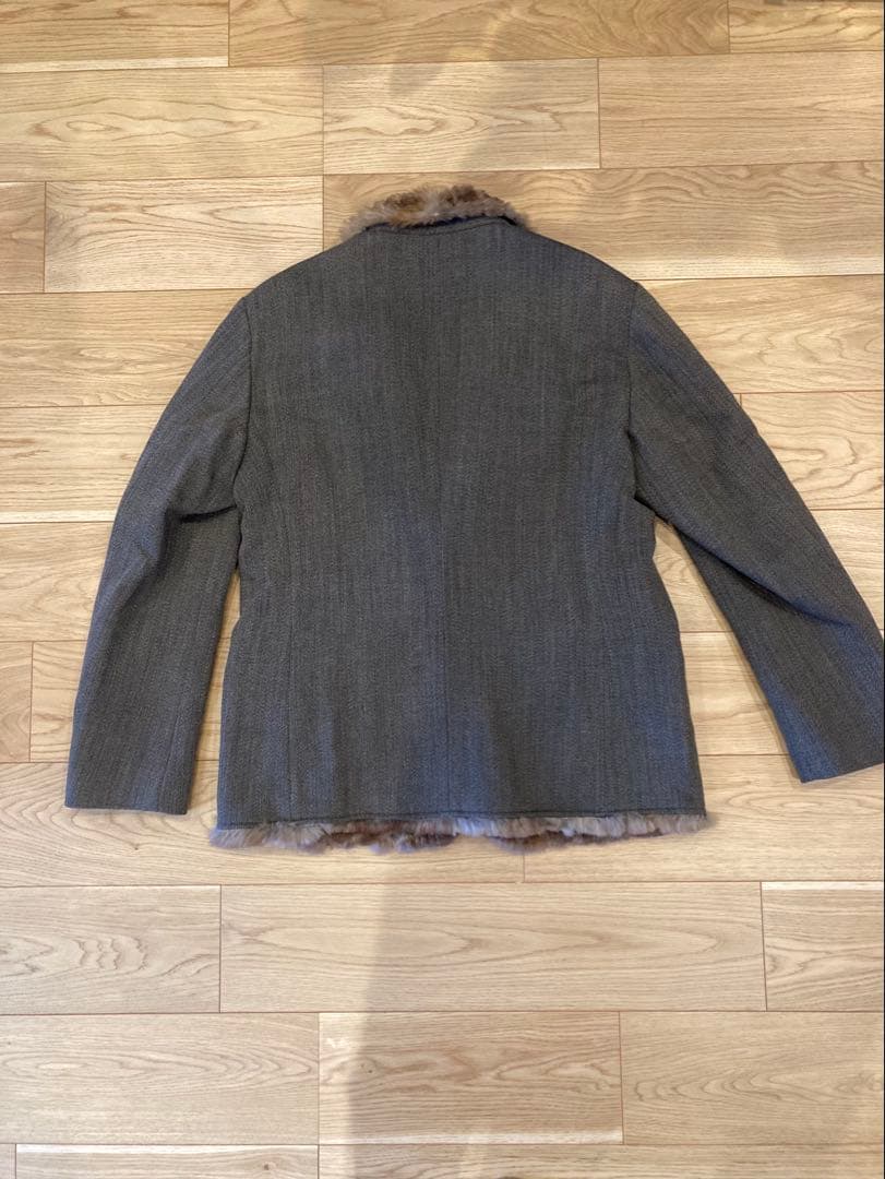 T*J様 グレー ファー襟 テーラードジャケット