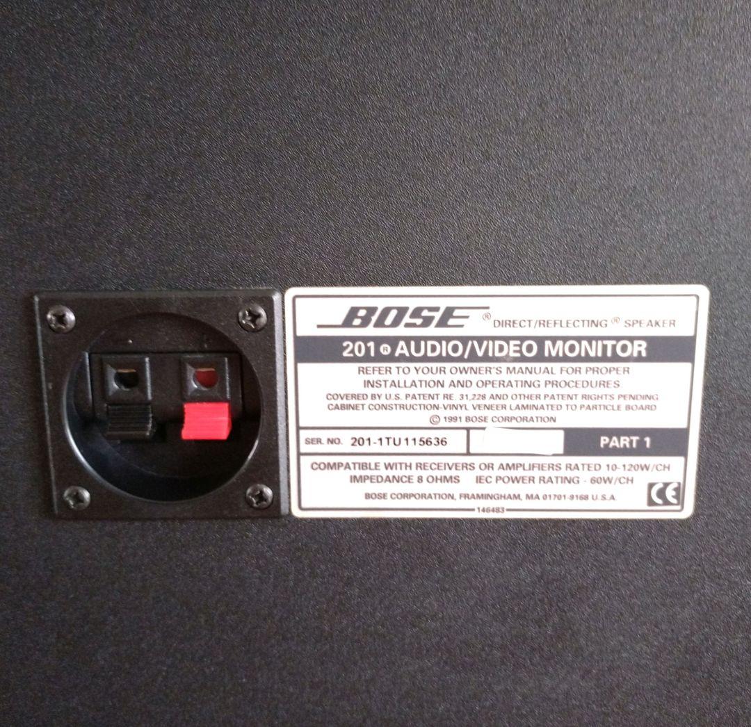 BOSE 201 AUDIO/VIDEO MONITOR　スピーカー ブラック