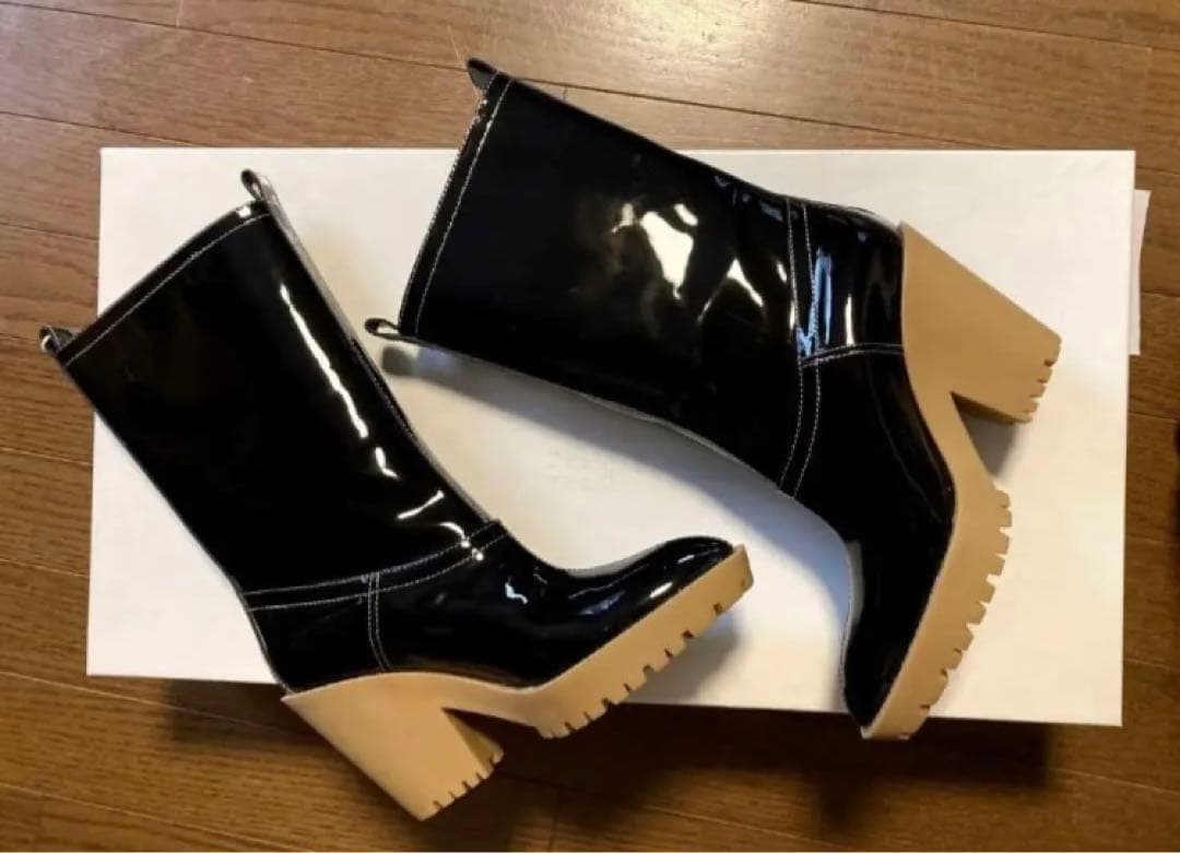 (新品) Martin Margiela マルジェラ 希少エナメル ブーツ 36