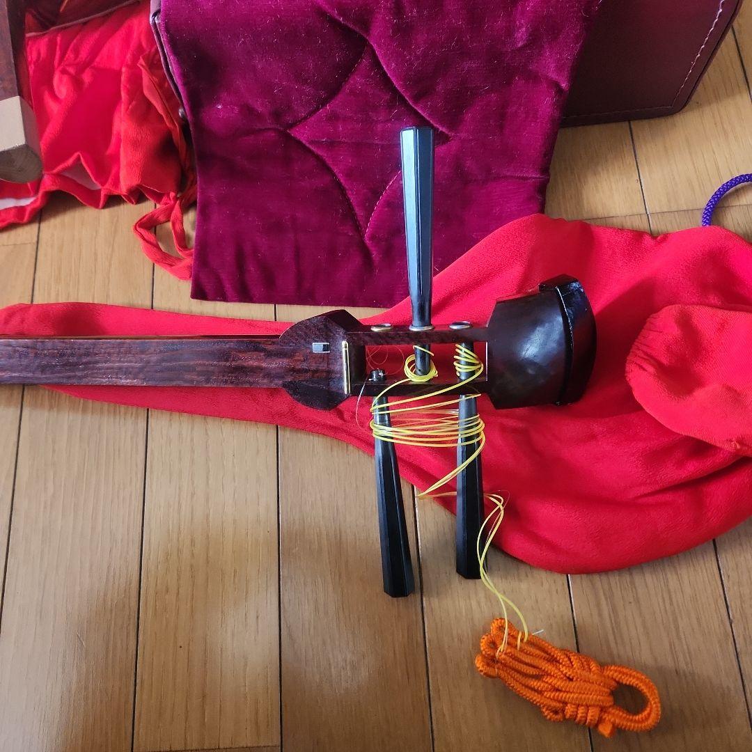 三味線　本体とコンパクトケース　長唄