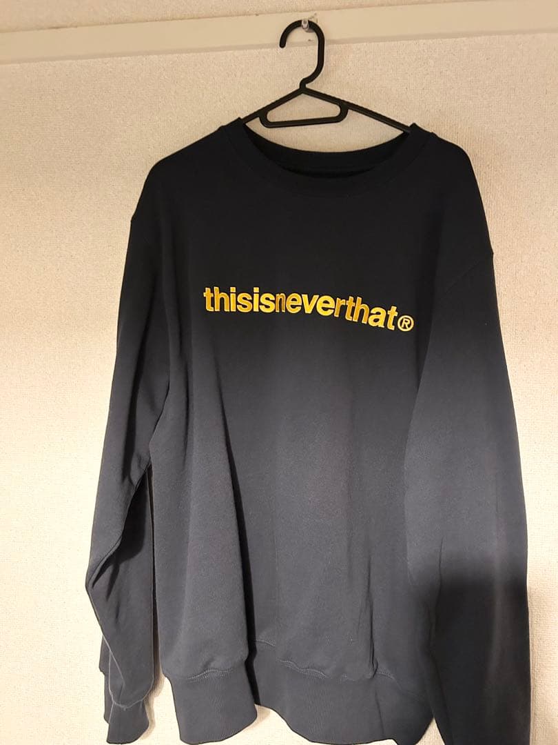 thisisneverthat ネイビー ロゴ スウェット M