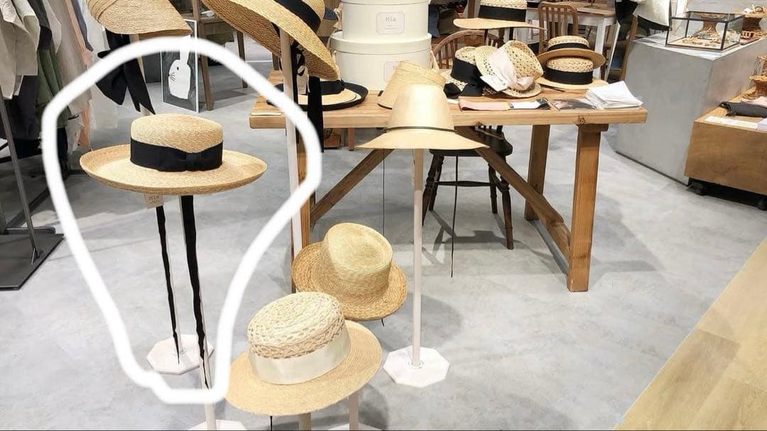 mia_hat_and_accessory カンカン帽　ラフィア　麦わら