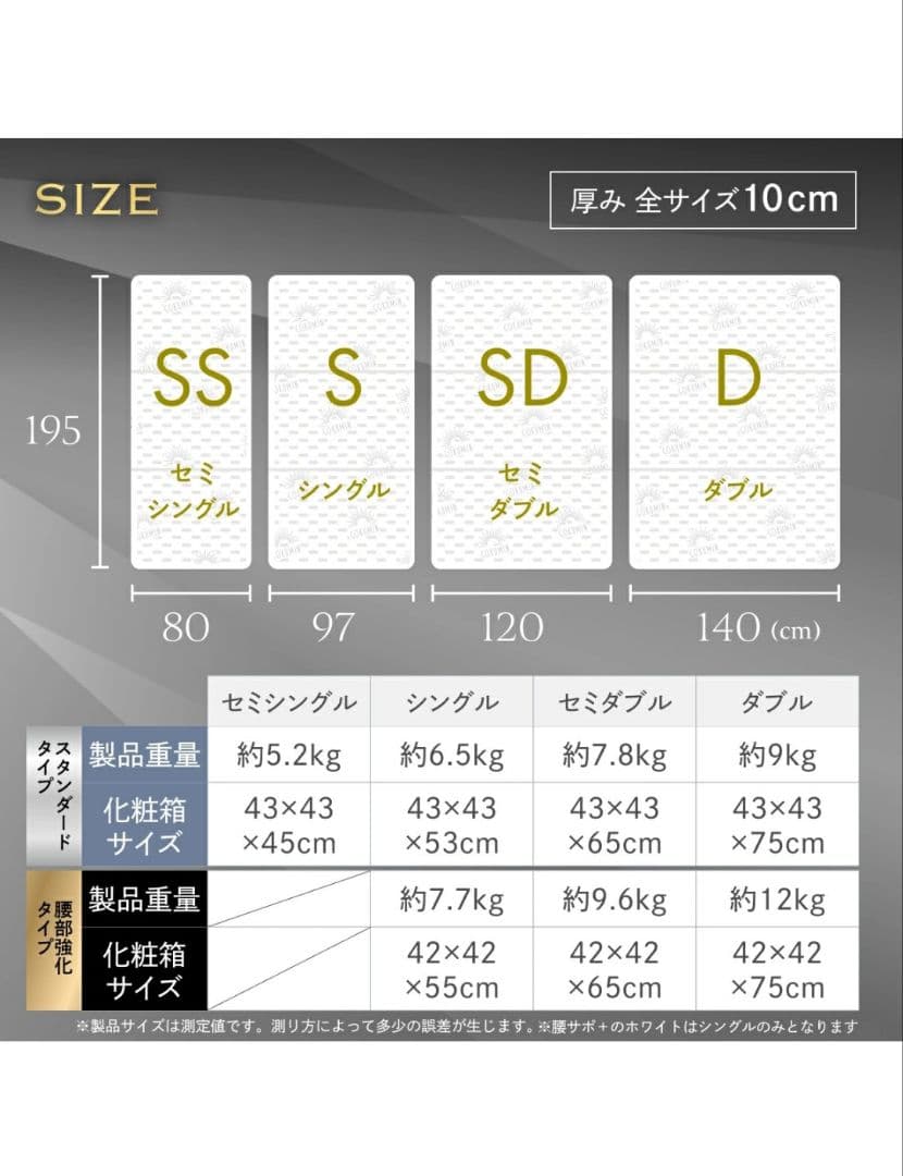 専用です！GOKUMIN 三つ折り　高反発マットレス セミダブル 10cm