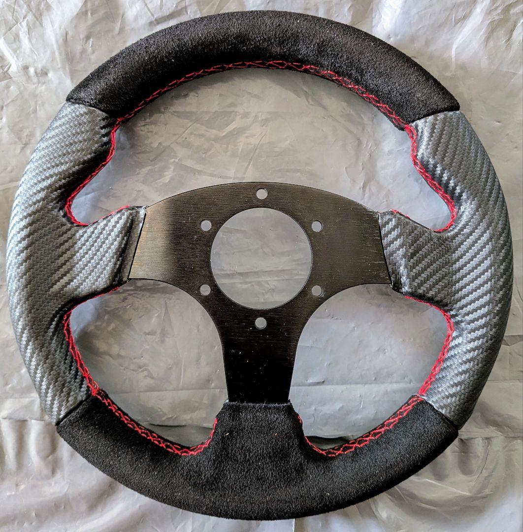 小径　28パイ　スポーツタイプ　ブラック&グレーコンビ　ステアリング